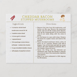 Cheddar Bacon Stuffed Mushrooms Rezeptkarte Essen Postkarte