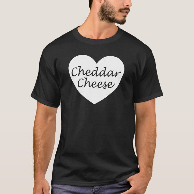 Cheddar Cheese Heart Apparel Unique Cheeses Desi T-Shirt (Vorderseite)