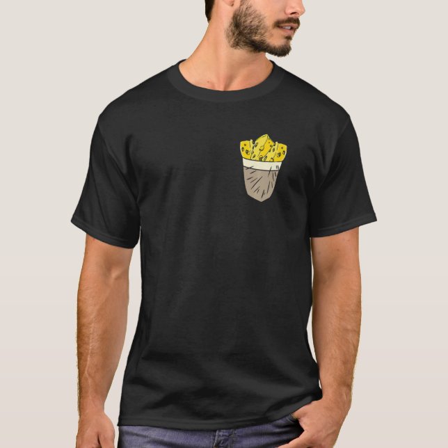 Cheddar Feinschmecker Käse Gouda Snack Pocket Käse T-Shirt (Vorderseite)