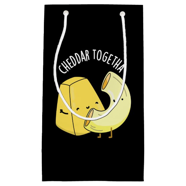 Cheddar Together Funny Food Pub Dark BG Kleine Geschenktüte (Vorderseite)