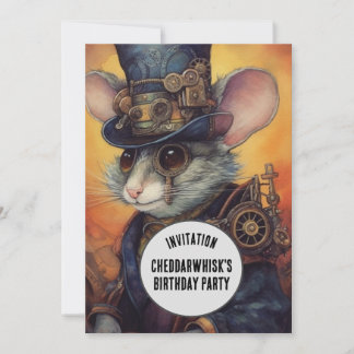 Cheddarwhisk Steampunk Tierischer Individuelle Nam Einladung