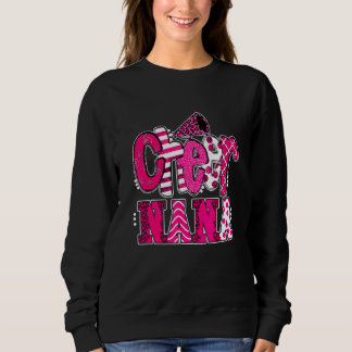 Chee Nana Größte Fan Leopard Print und Pom Pom Sweatshirt