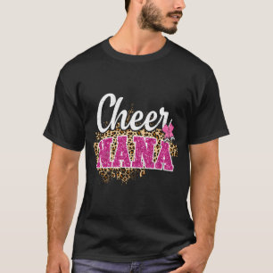 Chee Nana Größte Fan Leopard Print und Pom Pom T-Shirt