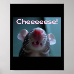 Cheeeeese! Haustier-Ratte-Aufkleber  Poster