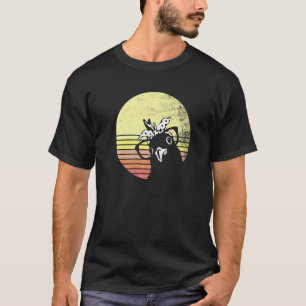 Cheeky Chicken Retro Sonnenuntergangs-Sonnenbrille T-Shirt