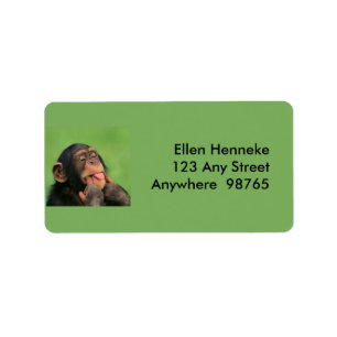 Cheeky Chimp Adressaufkleber