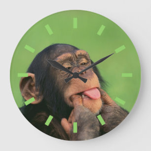Cheeky Chimp Große Wanduhr