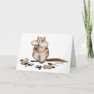 Cheeky Chipmunk Illustration Karte