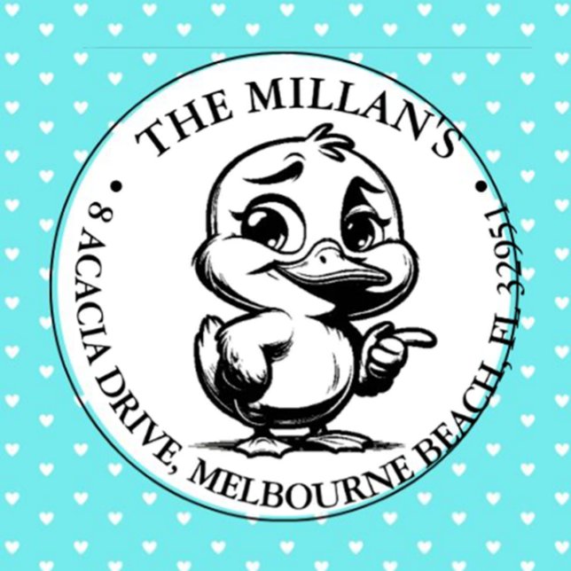 Cheeky Happy Duck Thema Permastempel (Brighten someone's day with the Excited Happy Duck theme self-inking stamp)