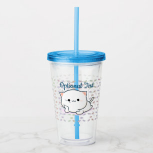 Cheeky Kawaii Style Kitten Acryltrinkbecher