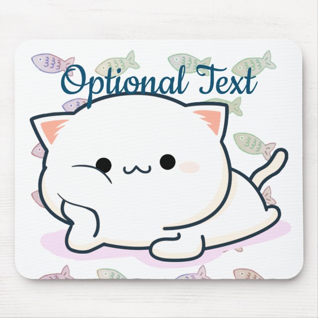 Cheeky Kawaii Style Kitten Mousepad (Vorne)