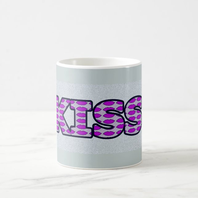 Cheeky Kiss Word Art Design Kaffeetasse (Mittel)