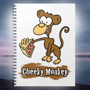 Cheeky Monkey Cartoon Design Notizblock