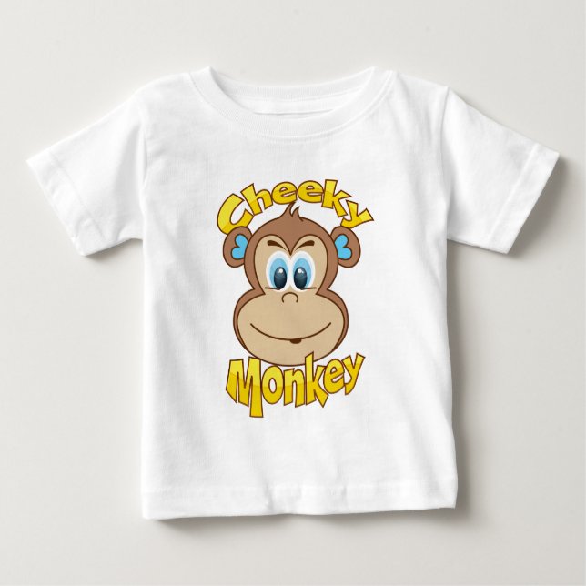 Cheeky Monkey für Jungen Baby T-shirt (Vorderseite)