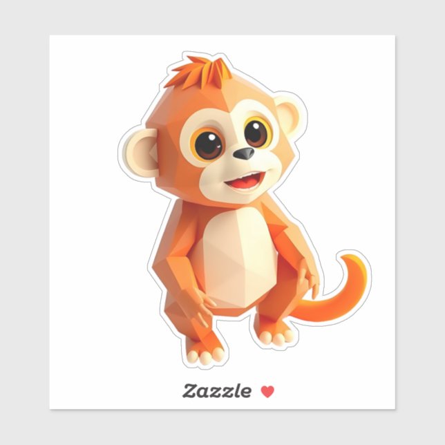 Cheeky Monkey Laptop Sticker (Blatt)