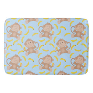 Cheeky Monkey mit Banana Blue Bath Mat Badematte