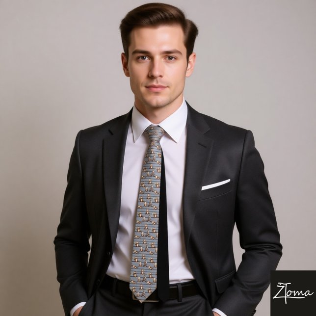 Cheeky Monkey Pattern Krawatte (Von Creator hochgeladen)