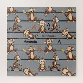 Cheeky Monkey Pattern Puzzle