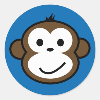 Cheeky Monkey Runder Aufkleber