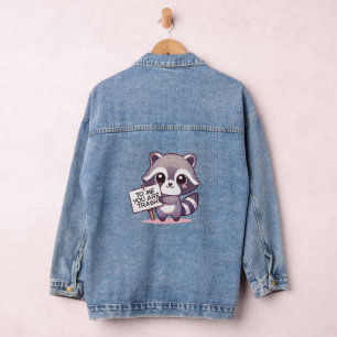 Cheeky Raccoon's Funny Message Jeansjacke