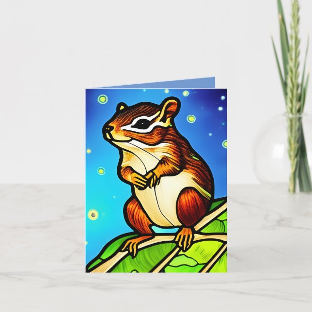 Cheeky, spielerisch Chipmunk Pal Karte (Vorderseite)