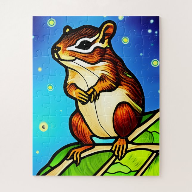 Cheeky, spielerisch Chipmunk Pal Puzzle (Vertikal)