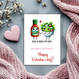 Cheeky Valentine Card Cute Food Pun Humor Feiertagskarte