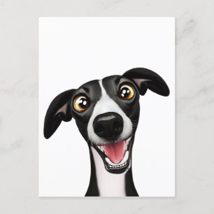 Cheeky Whippet in einem niedlichen Cartoon Postkarte