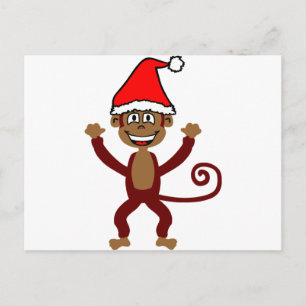 Cheeky Xmas Monkey Feiertagspostkarte