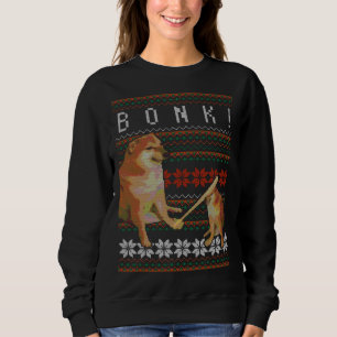 Cheems Bonk Ugly Christmas Sweater Doge Meme Desig Sweatshirt