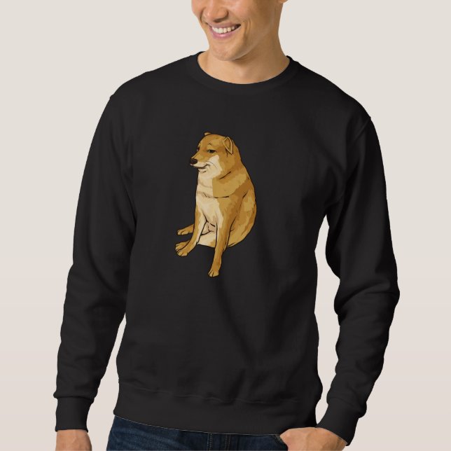 Cheems Dog Funny Shiba Inu Dank Meme Pullover (Vorderseite)
