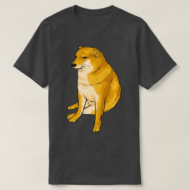 Cheems Dog Funny Shiba Inu Dank Meme T-Shirt (Design vorne)