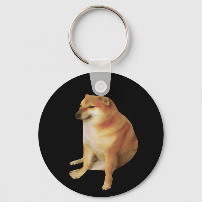 Cheems Meme Schlüsselanhänger (Vorderseite)