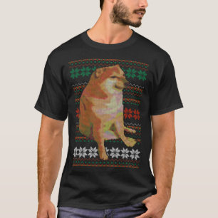 Cheems Ugly Christmas Sweater Doge Meme Design T-Shirt