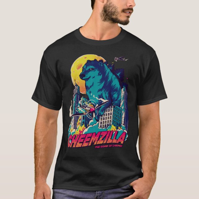 Cheemzilla - Der Geist von Cheemse Blue Kaiju Shib T-Shirt (Vorderseite)