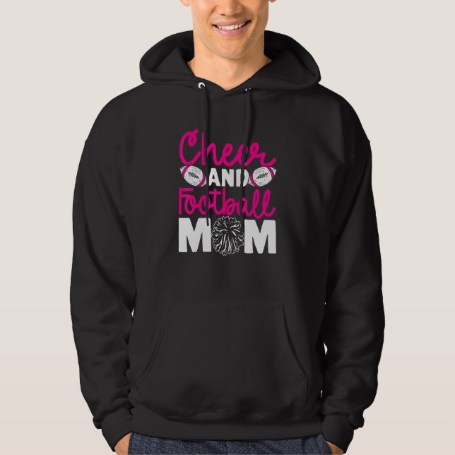 Cheer and Football Mom Cheer Mom Of Both Football  Hoodie (Vorderseite)
