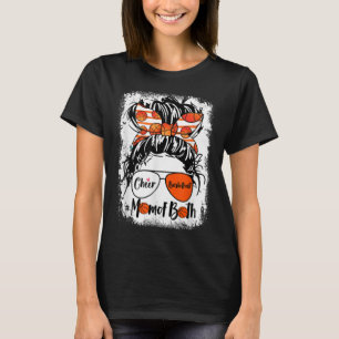 Cheer Basketball Mama von beiden Messy Bun Hair Gl T-Shirt