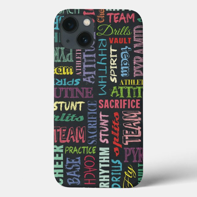 Cheer Begriffe auf der Tafel Case-Mate iPhone Hülle (Rückseite)