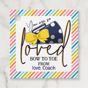 Cheer Bow und Megaphone Gift Tags für Cheerleader Geschenkanhänger
