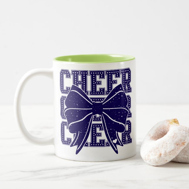 Cheer Bow Zweifarbige Tasse (Mit Donut)