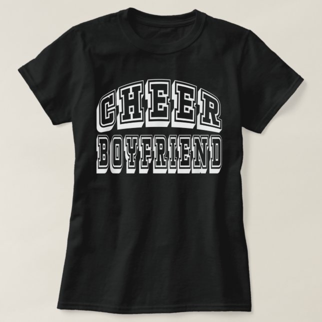Cheer Boyfriend Proud Cheerleader BF T-Shirt (Design vorne)
