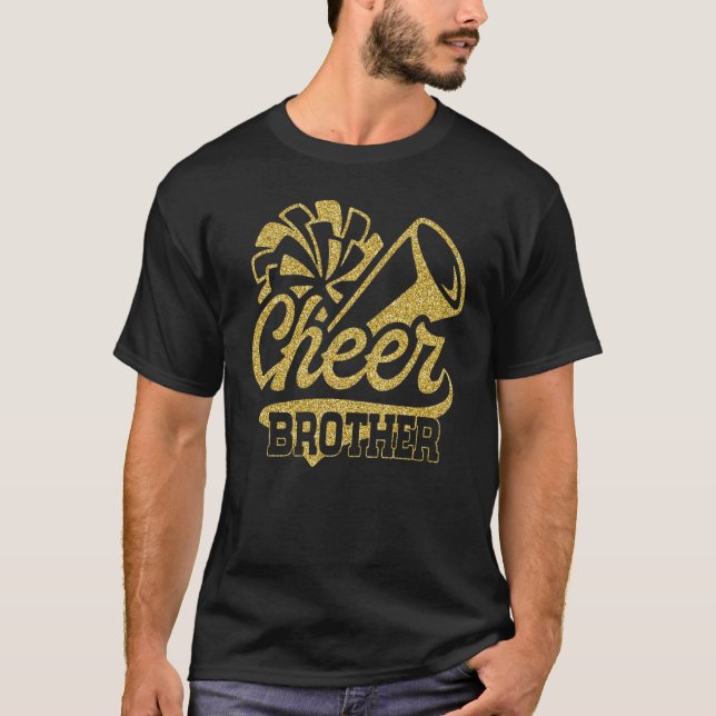 Cheer Brother Biggest Fan Cheerleader Father's Day T-Shirt (Vorderseite)