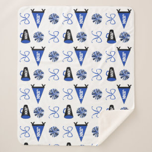Cheer Camp Blau und Schwarze Cheerleadering-Pom-Po Sherpadecke