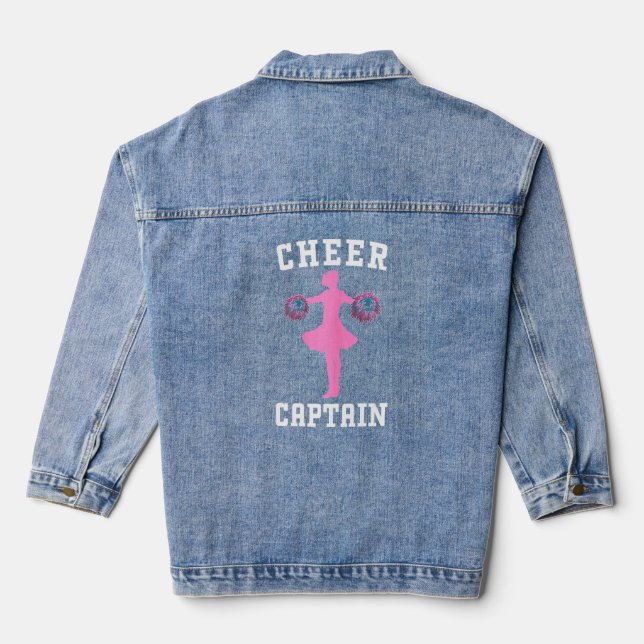 Cheer Captain Cheerleading Practice Cheerleader Le Jeansjacke (Rückseite)