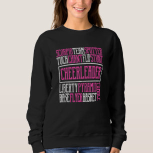 Cheer Cheer Bows Moves Cheerleader Co Sweatshirt