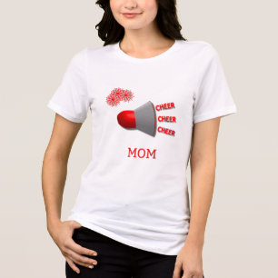 Cheer Cheer Cheer MAMA Megaphon PomPoms Tri-Blend Shirt