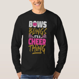 Cheer Cheerleader Bows Bling Es ist eine fröhliche T-Shirt