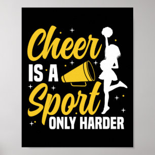 Cheer Cheerleading Cheer Ist Ein Sport Nur Härter Poster