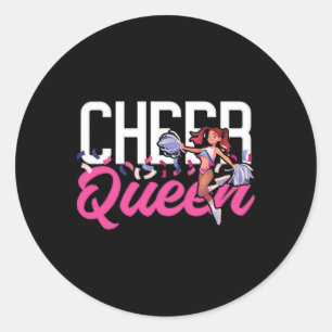 Cheer Cheerleading Cheer Königin Runder Aufkleber