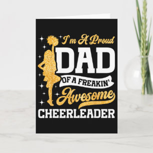 Cheer Cheerleading Vater Papa Ich bin ein stolzer  Karte